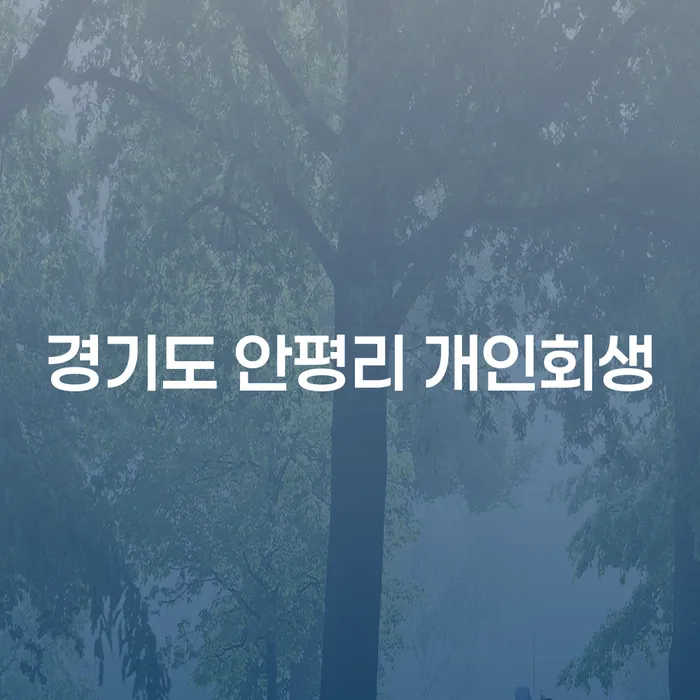 경기도 안평리 개인회생, 당신도 가능할까요?